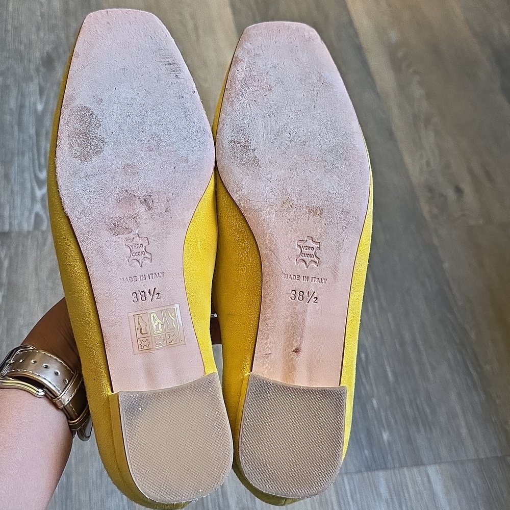 ANN MASHBURN Suede Square-Toe Flats - Picture 15 of 16